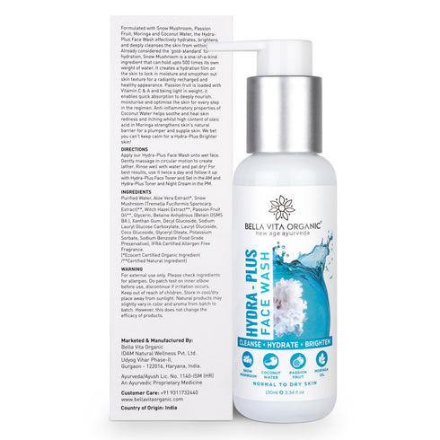 Bella Vita Organic Hydra-Plus Face Wash 100ml